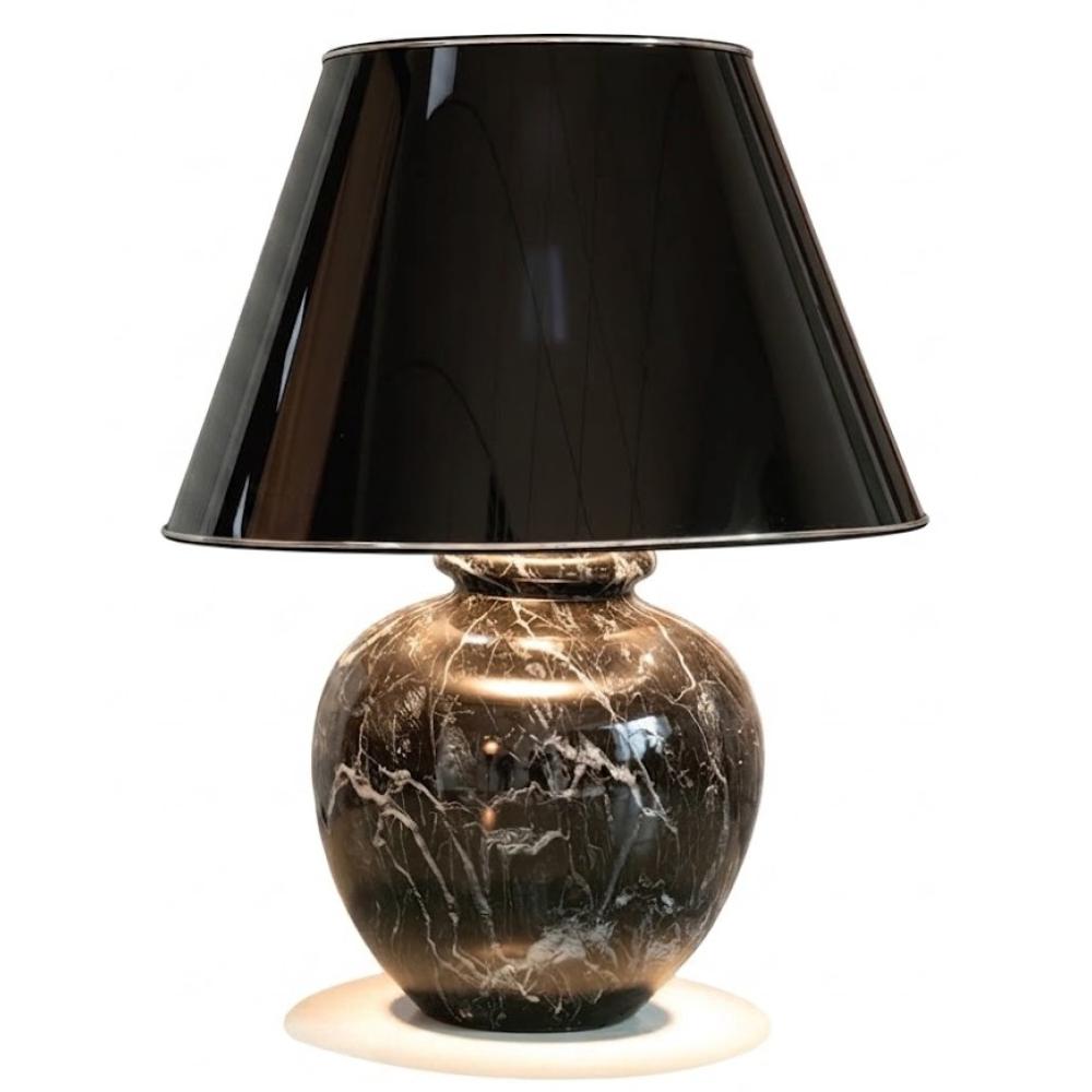 fekete marvany mintas keramia asztali lampa fekete lampabura mediterran polgari haloszoba komod vilagitas luxus elegans kastely villa.jpg
